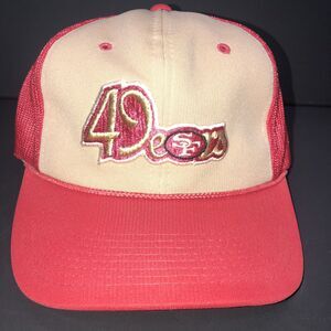 Vintage San Francisco 49ers Hat Cap Script Rope Snapback Trucker Youngan